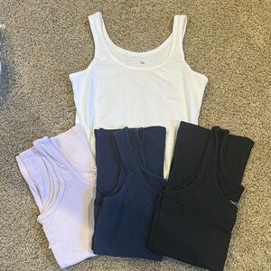 SO Fitted Sleeveless Tank Top White Purple